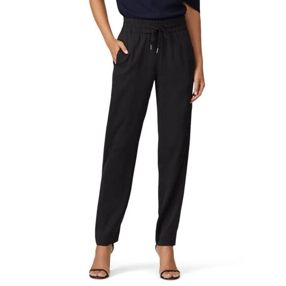 Jason Wu Black Crepe Drawstring Elastic Waist Pants Women's Size Small S - Picture 1 of 14